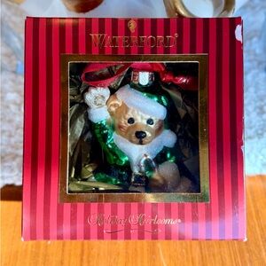 Waterford Holiday Heirlooms Teddy Bear Santa Christmas Ornament. NEW in box! 🧸🎅🏽